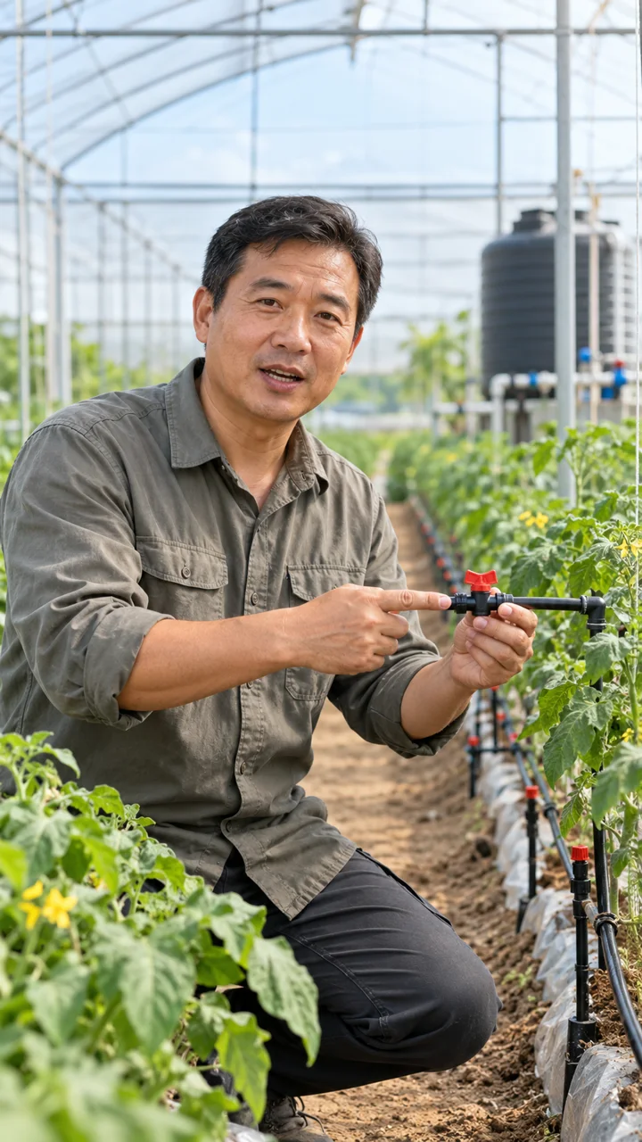 智慧温室里的滴灌技巧知识示例