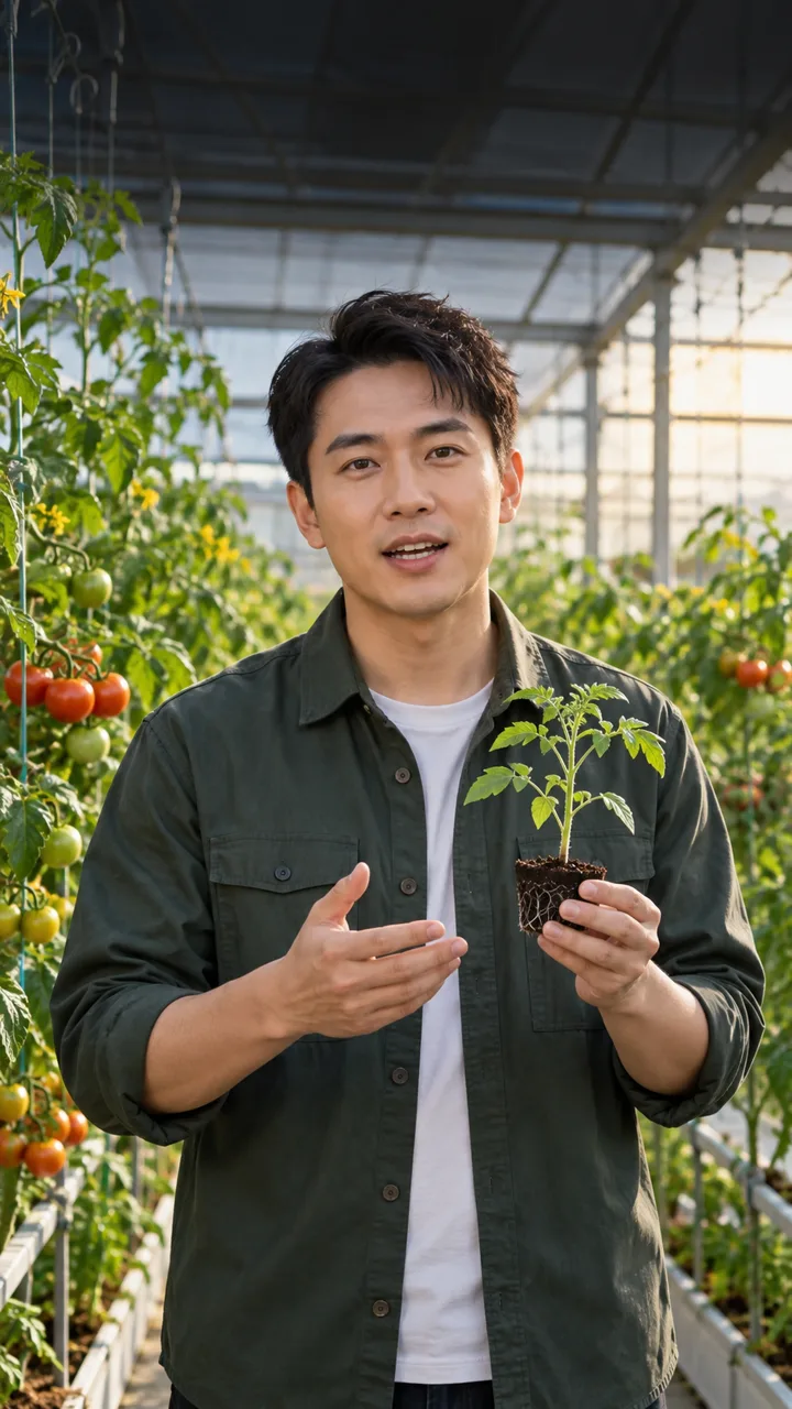 番茄温室里的育苗知识口播示例